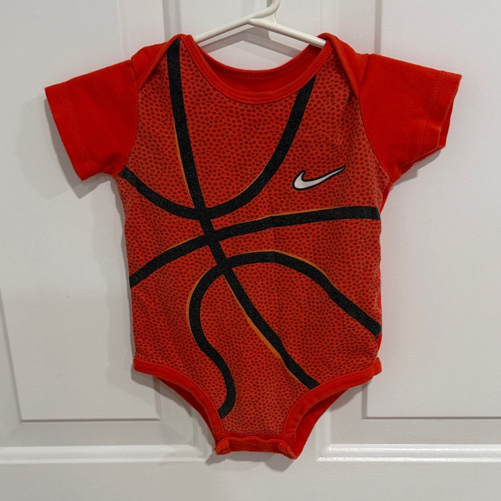 Nike Red Basketball Graphic Onesie